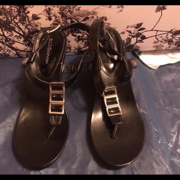 BCBGENERATION SANDALS WEDGES THONGS SZ 7.5 - Picture 4 of 4